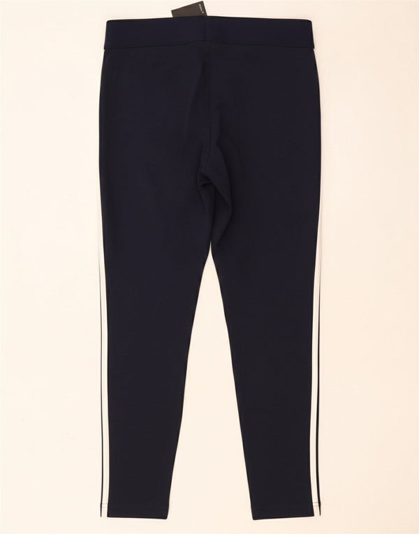 Adidas Dame Leggings UK 16/18 Large Navy Blue Bomuld
