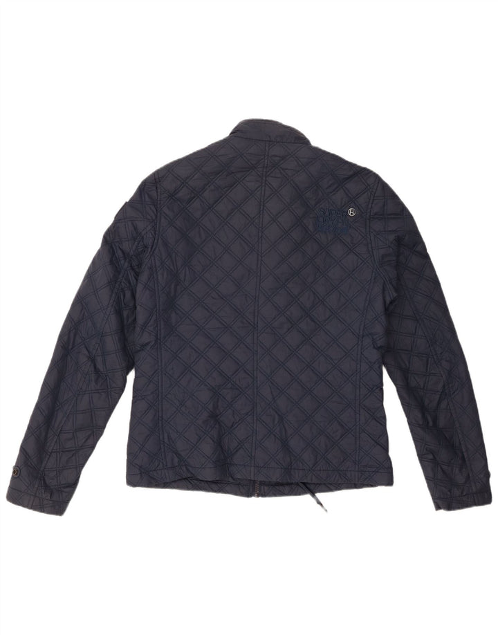 Superdry Quiltet jakke til kvinder UK 12 Medium Navy Blue