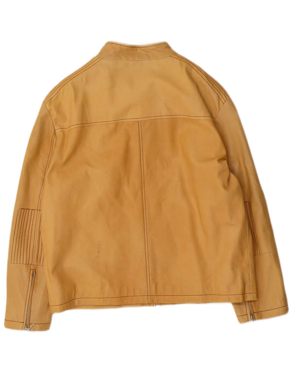 Conbipel Dame Læderjakke IT 54 3XL Gul