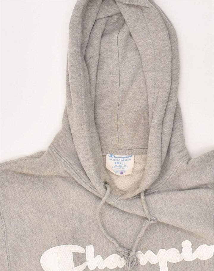CHAMPION Mens Graphic Hoodie Jumper Small Grey Cotton | Vintage Champion | Thrift | Second-Hand Champion | Used Clothing | Messina Hembry 