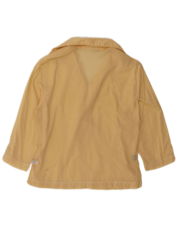 Murphy & Nye dametrøje med 3/4 ærmer UK 14 medium gul bomuld