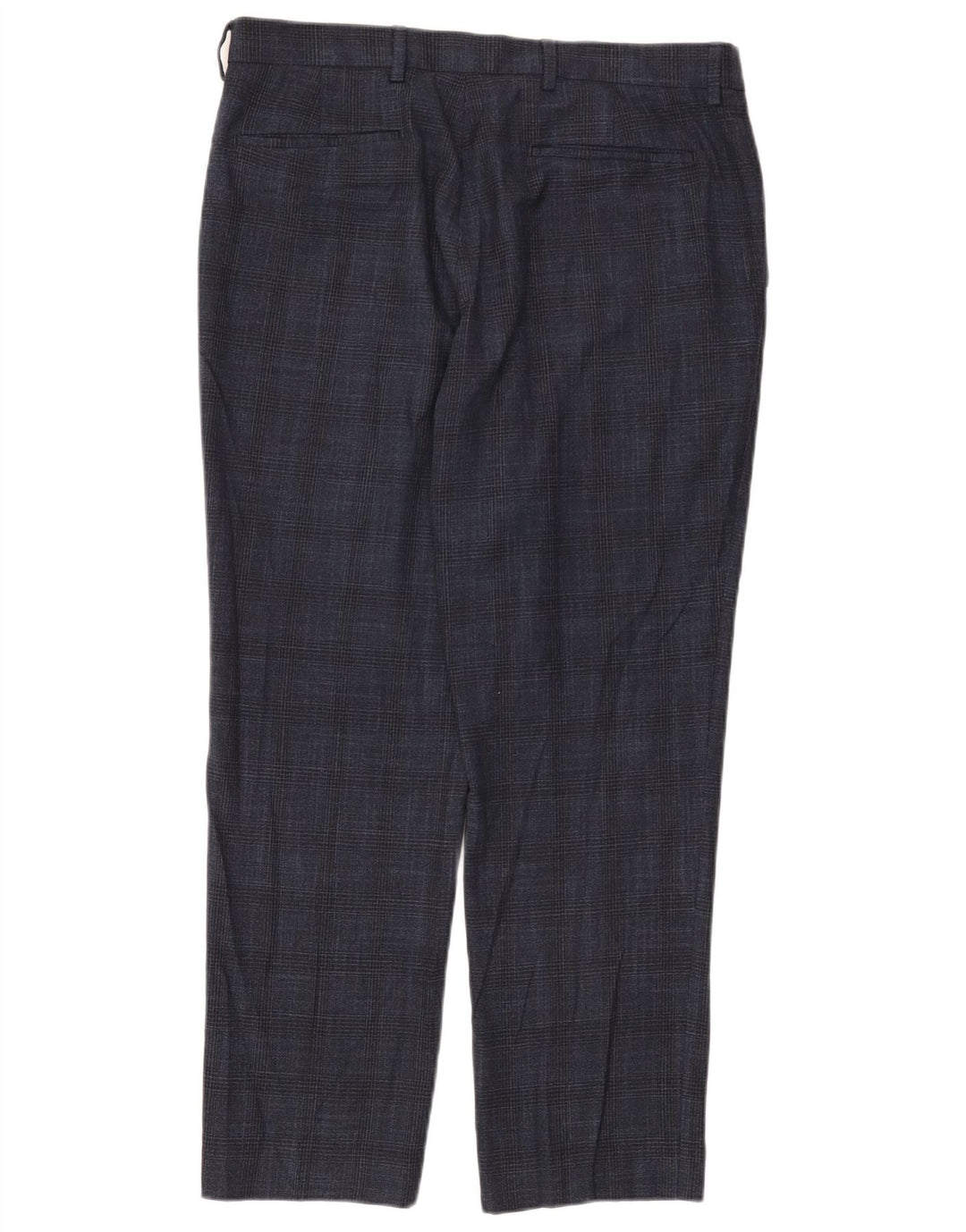 Marks & Spencer Chinobukser til mænd W34 L29 Marineblå Houndstooth