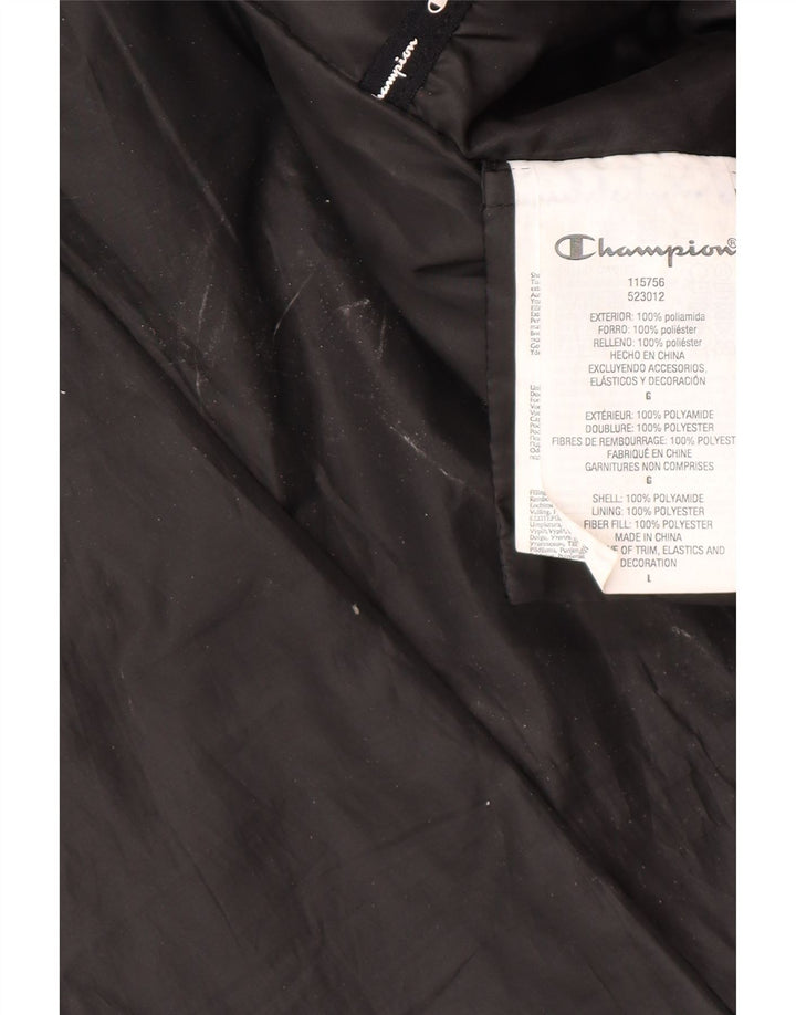 Champion Herre polstret jakke UK 40 Stor sort polyamid
