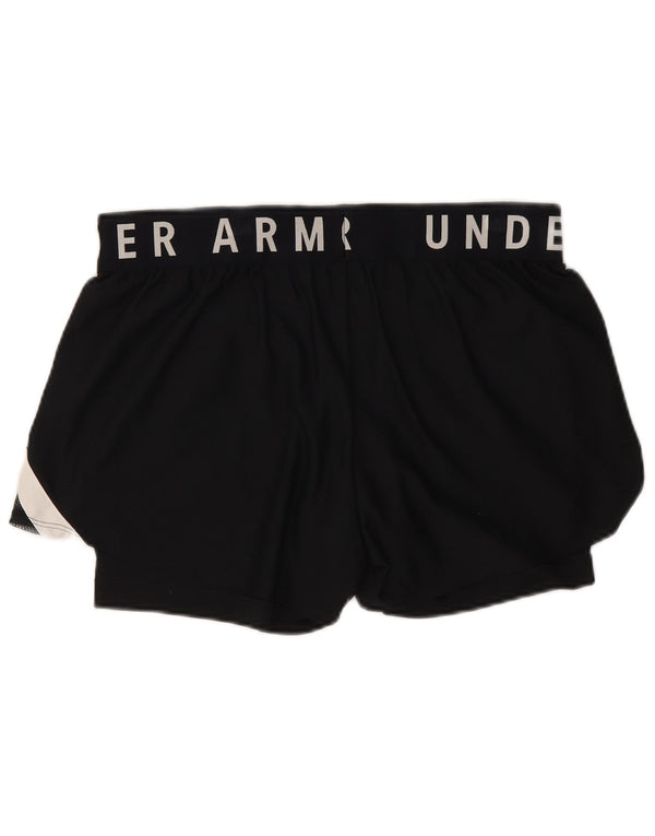 Under Armour Graphic Sports Shorts til kvinder UK 14 Large Black Colourblock
