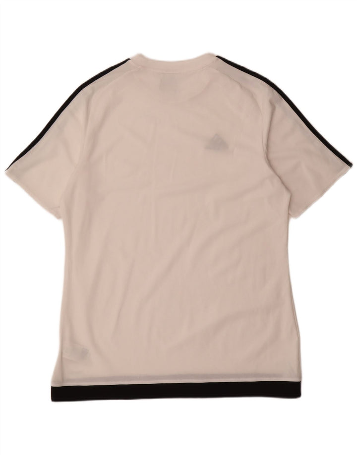 Adidas Herre Climalite T-Shirt Top Stor Hvid Colourblock Polyester