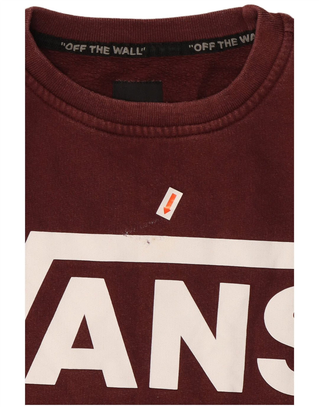 Vans Herre Grafisk Sweatshirt Jumper Lille Bourgogne Bomuld