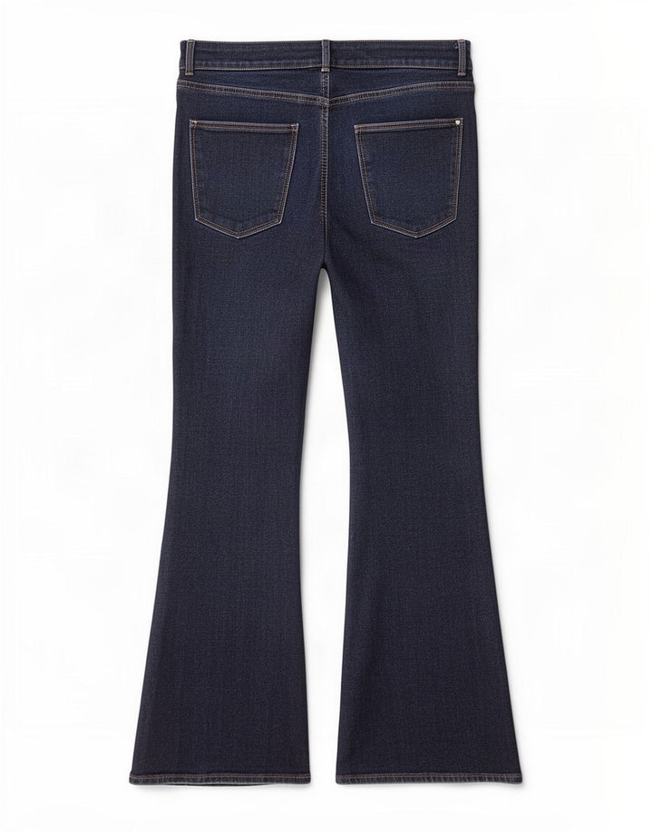 Marks & Spencer Dame Magic Flared Jeans UK 10 Small W26 L26 Navy Blue