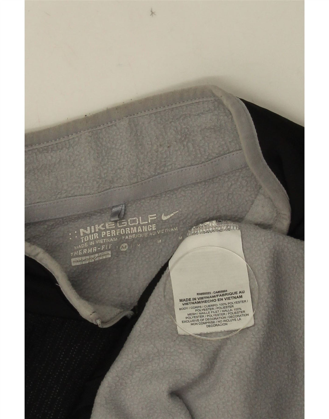 NIKE Therma-Fit Sweatshirt med lynlås til mænd mellem sort polyester