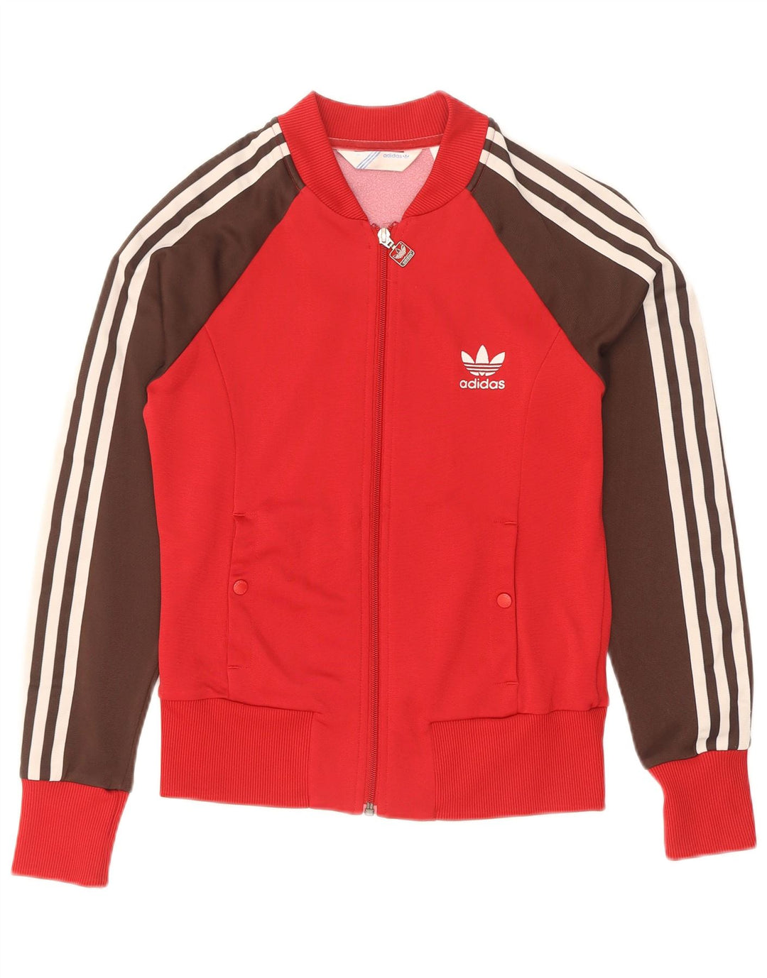 Adidas træningsdragt topjakke til kvinder IT 38 XS Rød Colourblock Polyamid