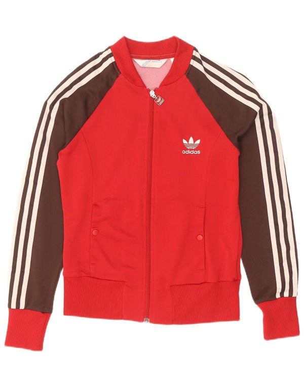 Adidas træningsdragt topjakke til kvinder IT 38 XS Rød Colourblock Polyamid