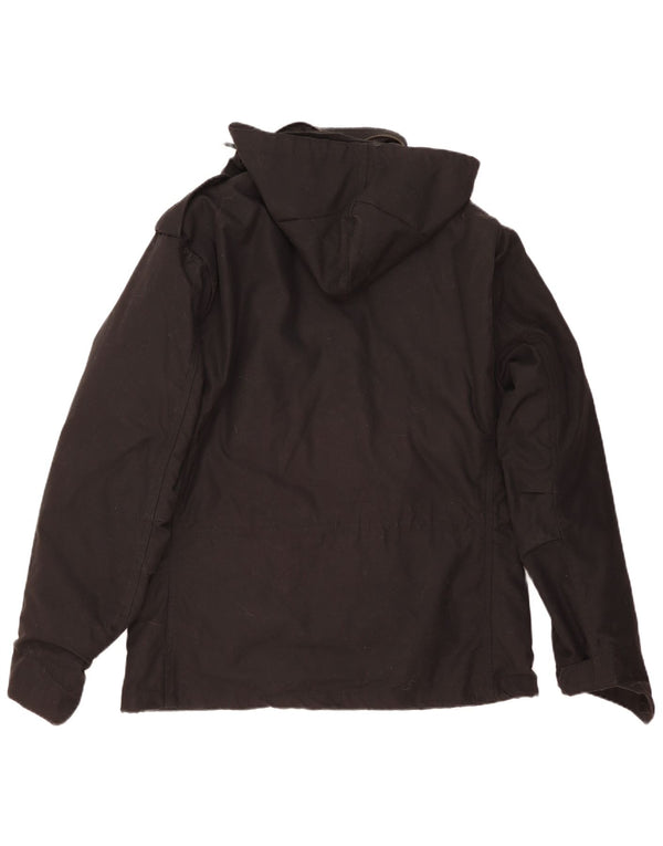 Brandit Herre Hooded Utility Jacket UK 40 Large Black Polyester