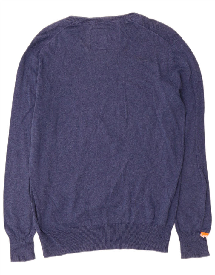 Superdry Herre Boat Neck Jumper Sweater Large Blue