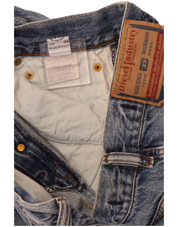 DIESEL Straight Jeans til mænd W34 L31 Blå Bomuld