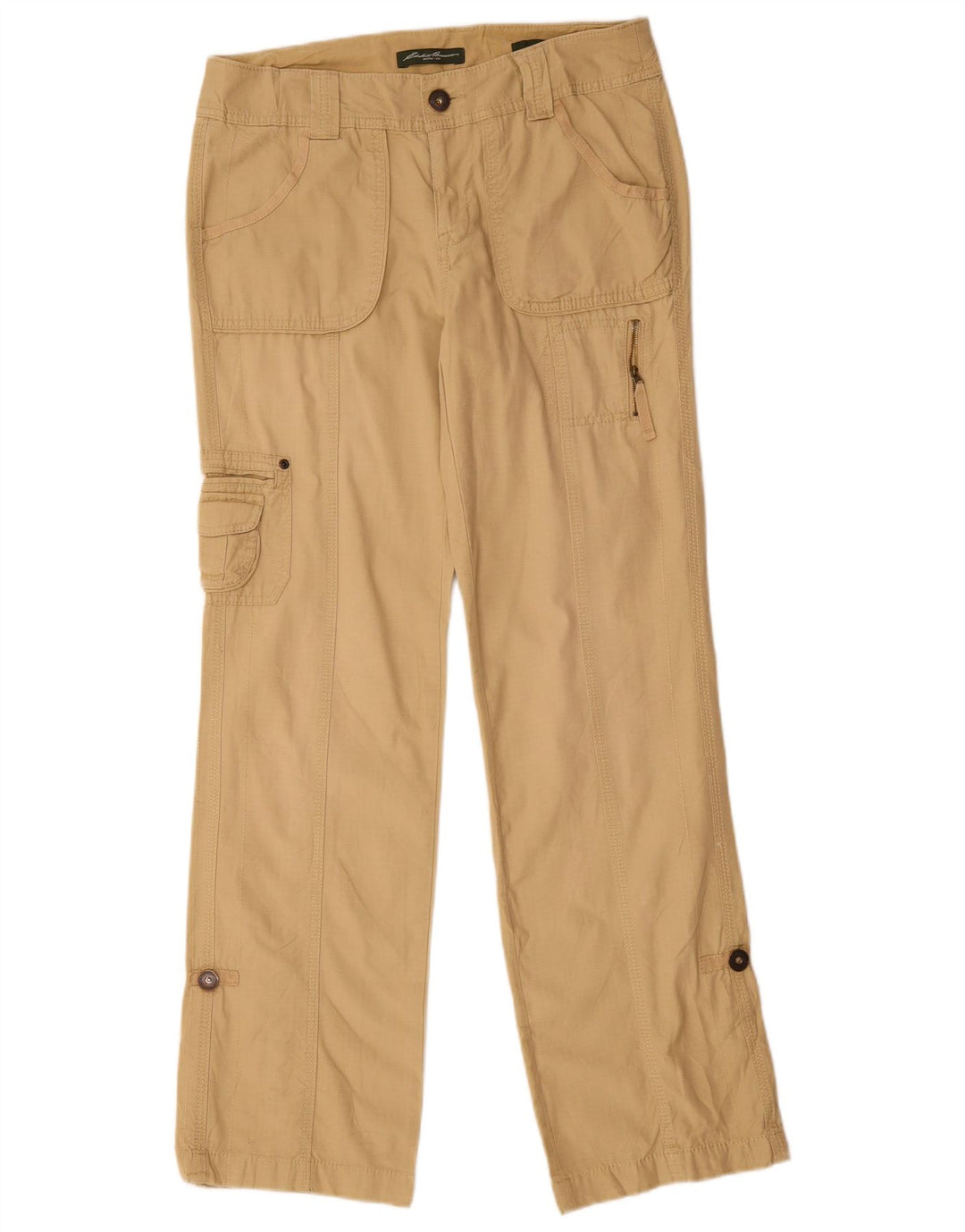 EDDIE BAUER Straight Cargo Bukser til kvinder US 6 Medium W30 L32 Beige