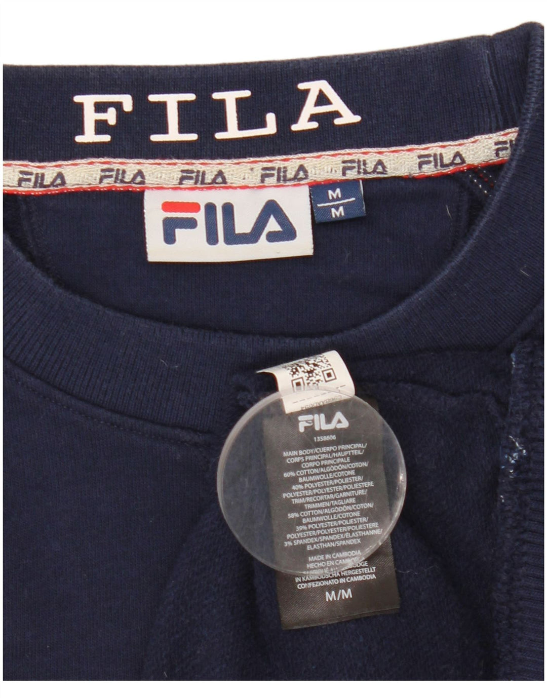 Fila Herre grafisk sweatshirt Jumper Medium Navyblå Bomuld