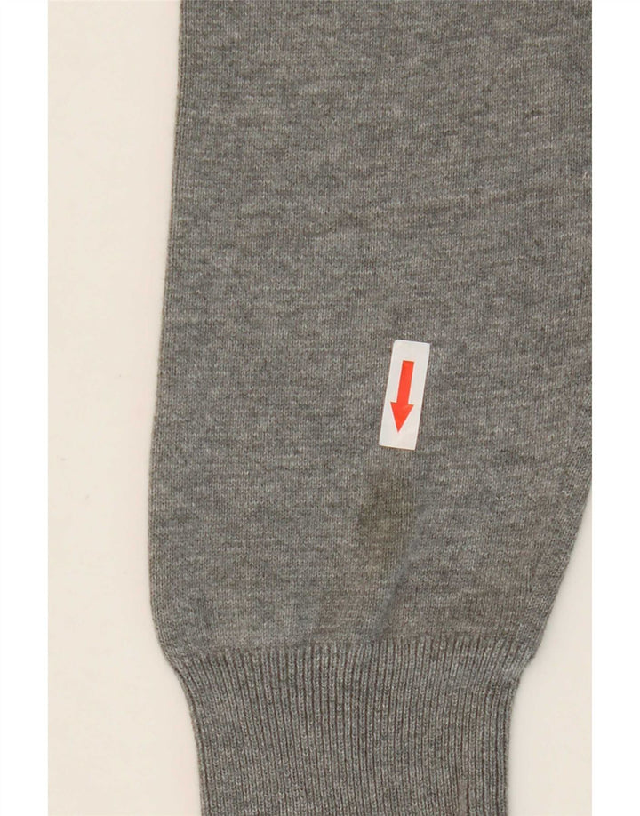 Puma herre rund hals sweater mellem grå stribet
