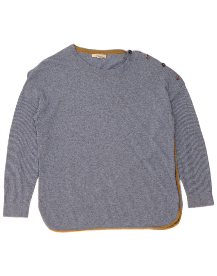 White Stuff Womens Boat Neck Jumper Sweater UK 14 Large Blue Viscose