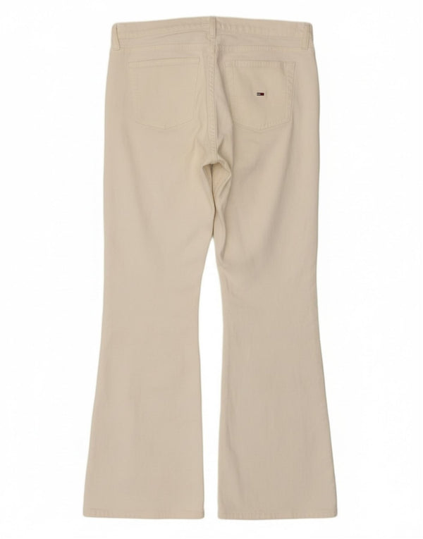 Tommy Hilfiger Dame Flared Jeans W32 L30 Off White Bomuld