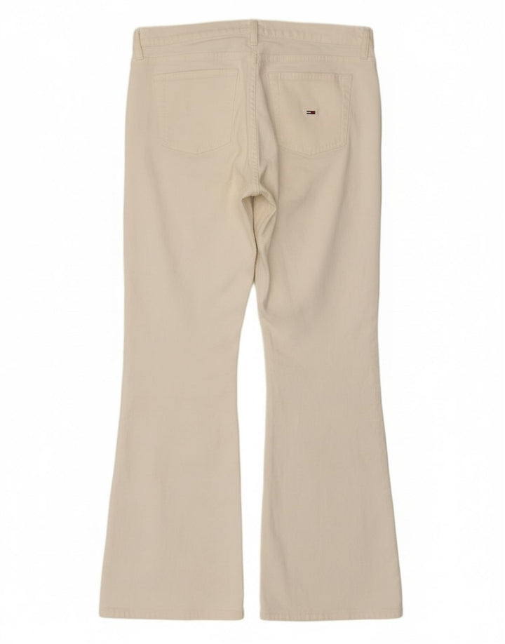 Tommy Hilfiger Dame Flared Jeans W32 L30 Off White Bomuld