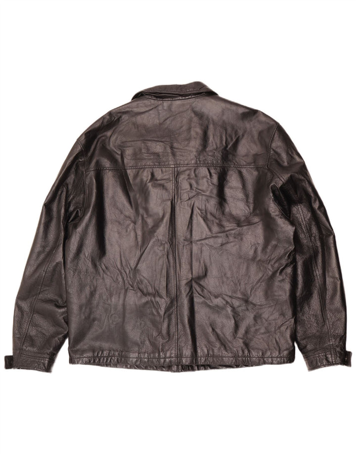 La Pelle Herre Læderjakke IT 58 4XL Sort