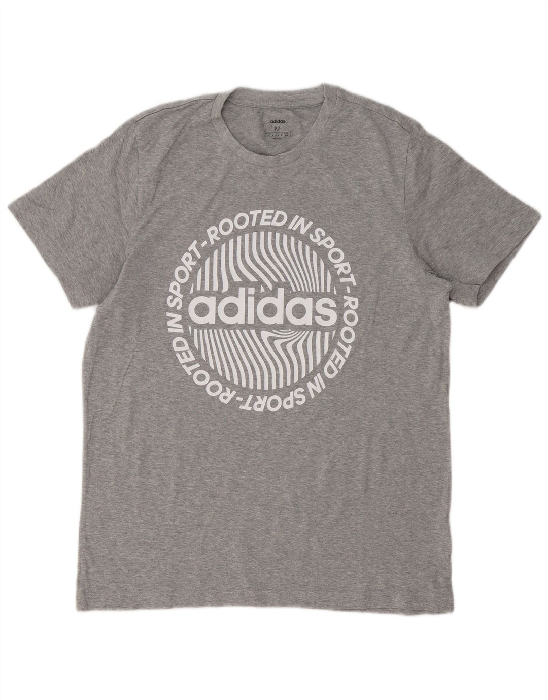 Adidas Herre grafisk T-shirt Top Medium Grey Flecked
