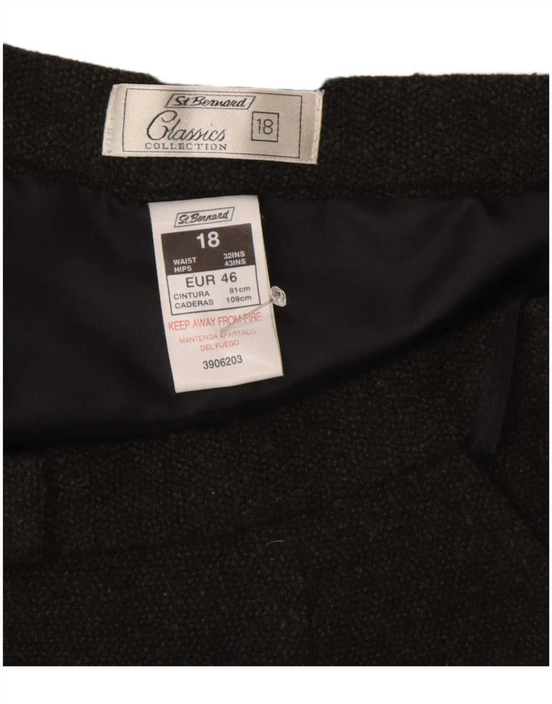 St. Bernard Pencil Nederdel til kvinder UK 18 XL W34 Khaki Polyester