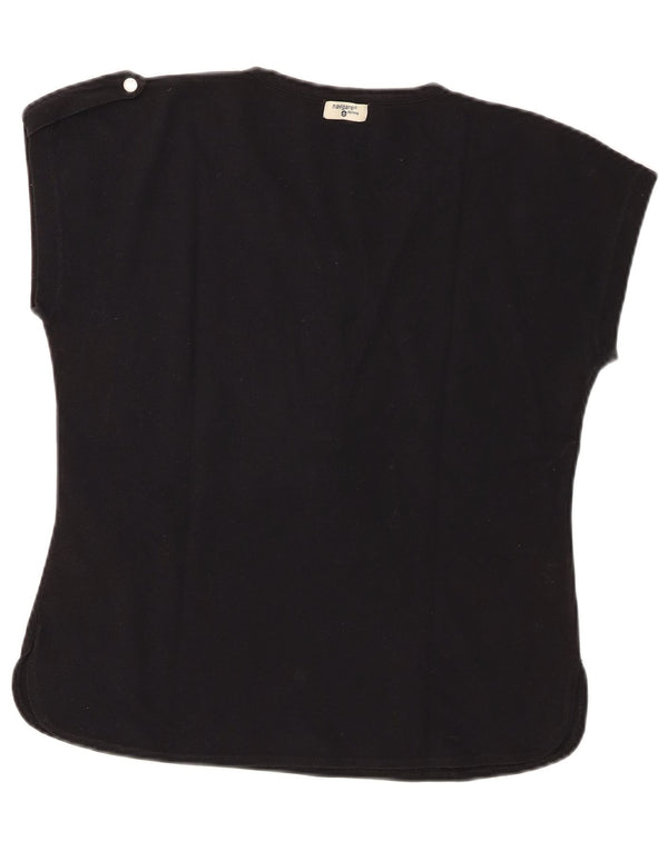 Navigare T-shirt top til kvinder IT 46 Stor sort bomuld