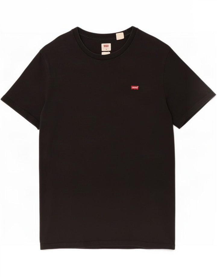 Levi's Herre Standard T-Shirt Top Medium Sort Bomuld