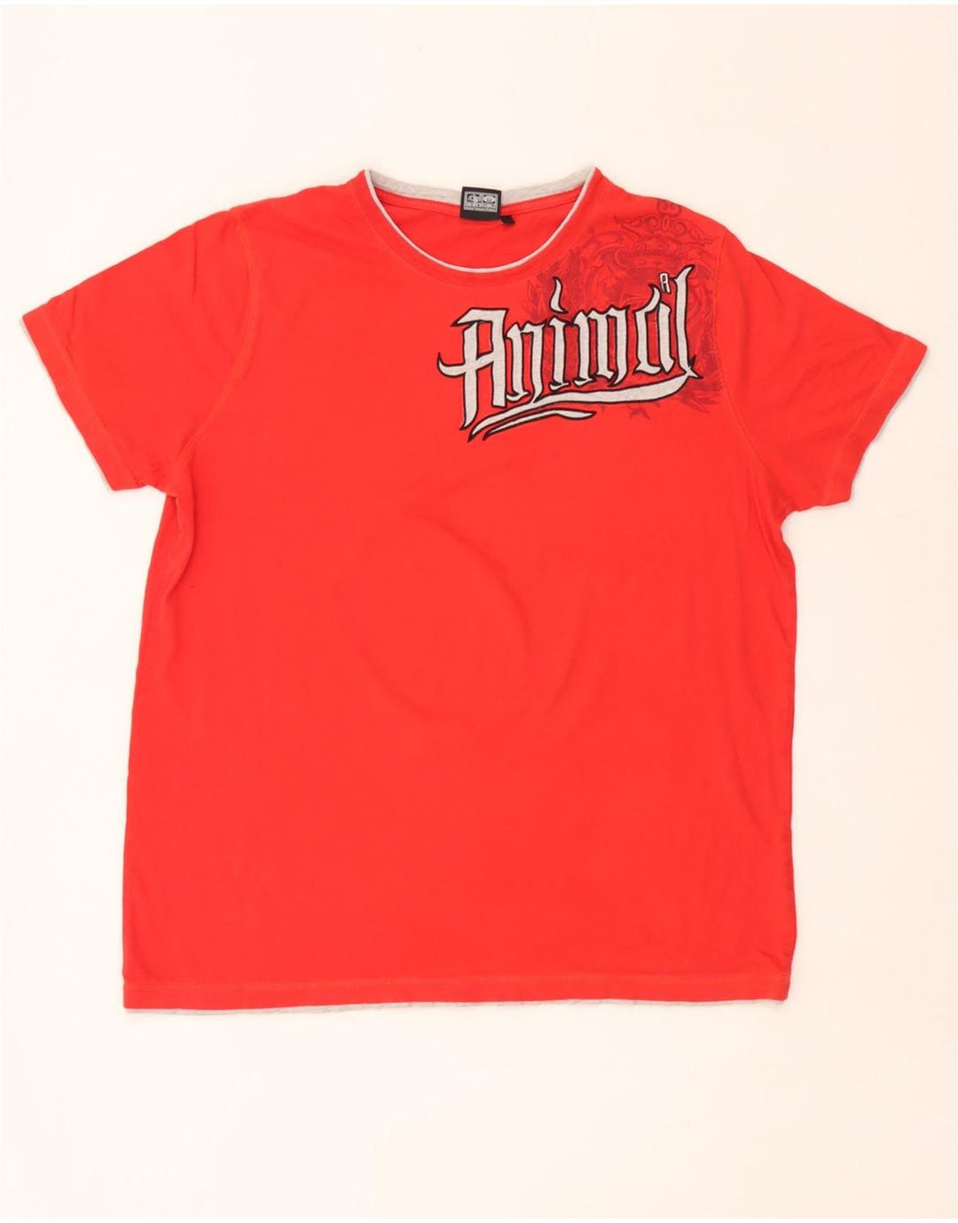 Animal Herre Grafisk T-Shirt Top XL Rød Bomuld