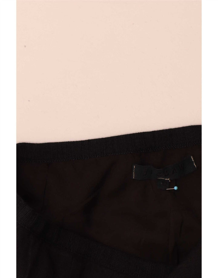 Stiksav lige nederdel til kvinder UK 12 Medium W28 sort linned