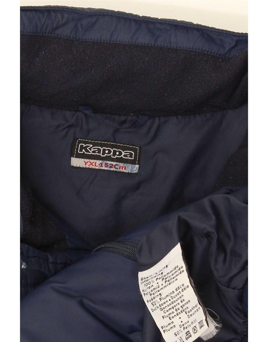Kappa drenge polstret jakke 13-14 år XL marineblå nylon