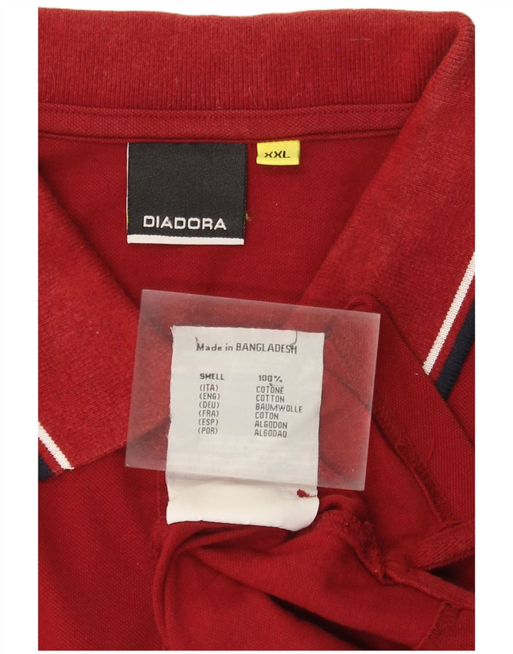 Diadora herre poloshirt 2XL rød bomuld