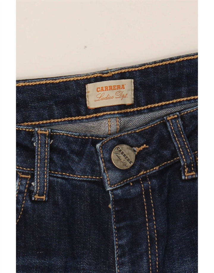 Carrera Dame Slim Cropped Jeans IT 44 Medium W29 L25 Marineblå Bomuld