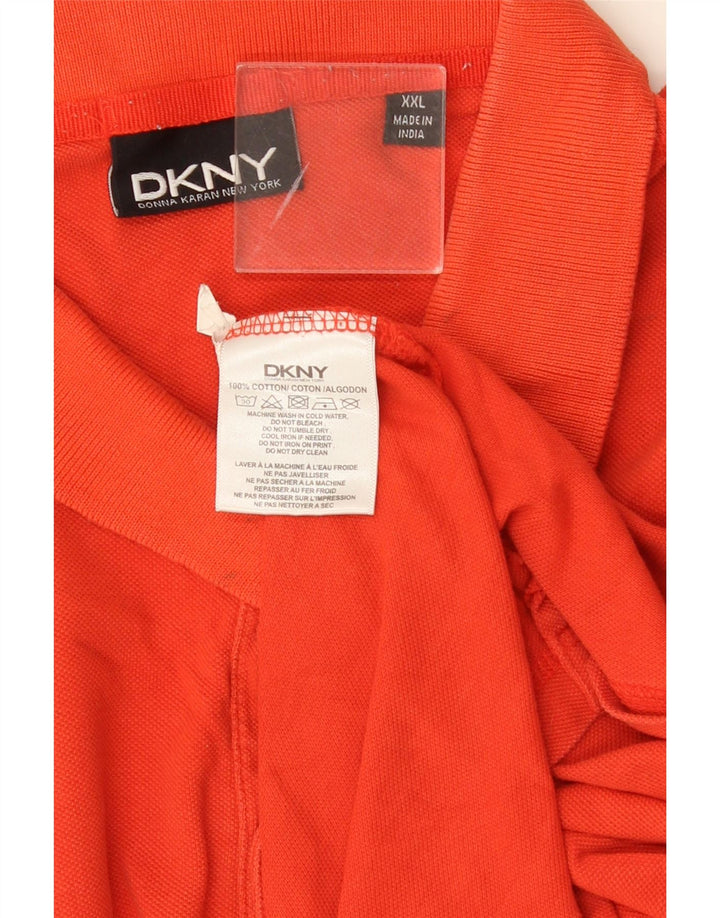 DKNY Herre grafisk poloshirt 2XL orange bomuld