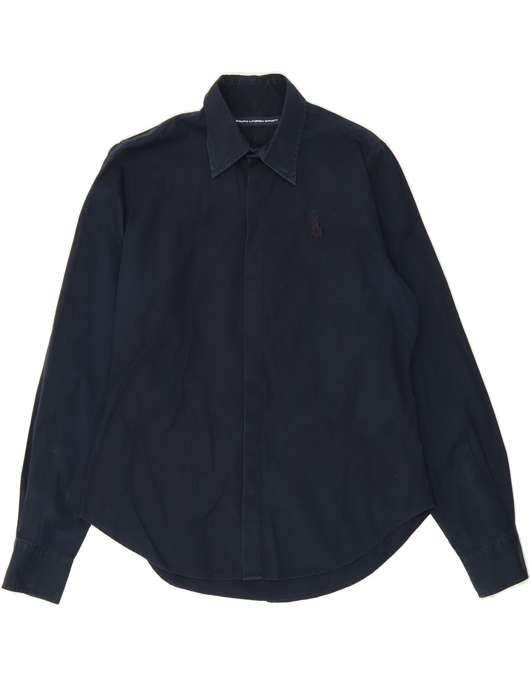 RALPH LAUREN Womens Shirt US 10 Large Navy Blue Cotton Vintage Ralph Lauren and Second-Hand Ralph Lauren from Messina Hembry 