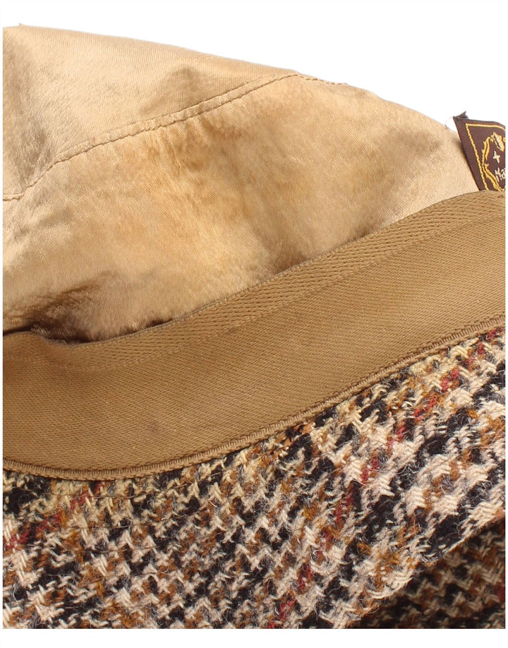 Vintage Bucket Hat til mænd Large Beige Houndstooth Classic