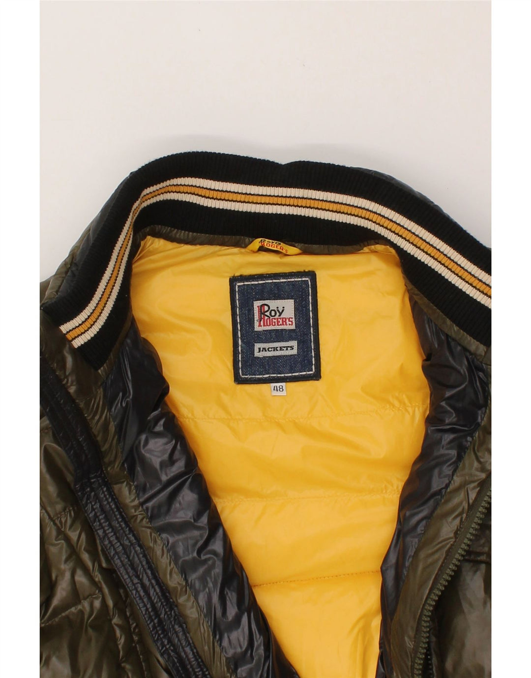 ROY ROGERS Womens Padded Jacket IT 48 XL Khaki Polyamide Vintage Roy Rogers and Second-Hand Roy Rogers from Messina Hembry 