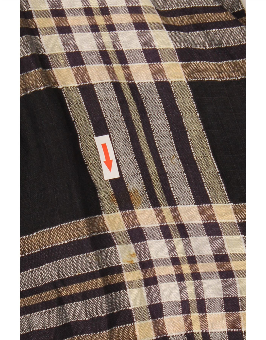 Vintage dame 1 knap kortærmet blazerjakke IT 44 Medium Sort Plaid