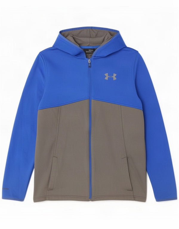Under Armour Girls Cold Gear Hættetrøje med lynlås 13-14 år XL Blå