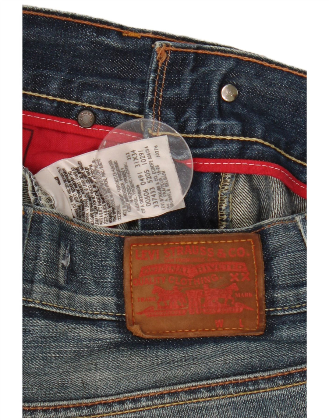 Levi's Womens 506 Straight Jeans med standard pasform W31 L29 Blå