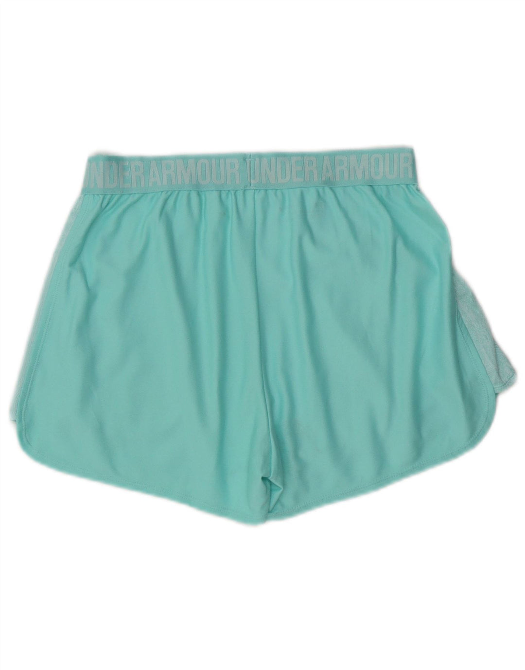 UNDER ARMOUR Dame Heat Gear Graphic Sports Shorts UK 8 Small Turkis