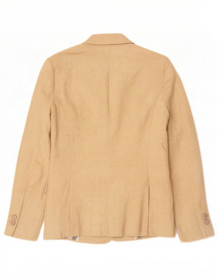 Zara Dame 1 Knap Blazer Jacket UK 10 Small Beige