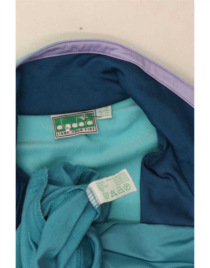 Diadora Herre grafisk træningsdragt Topjakke UK 38 Medium Grøn Geometrisk
