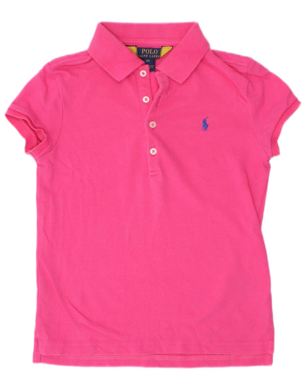Polo Ralph Lauren Girl Top Langærmet 6-7 år Pink Bomuld