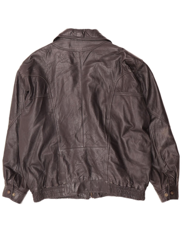 Morena Herre Læderjakke UK 44 2XL Navy Blue Biker