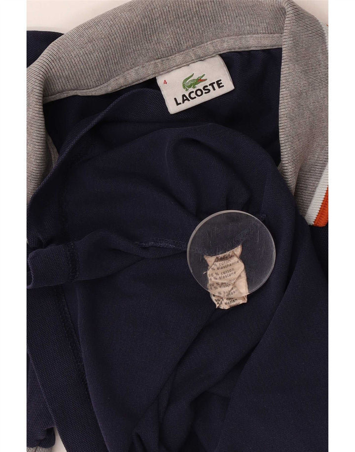 Lacoste herre poloshirt størrelse 4 Medium marineblå bomuld