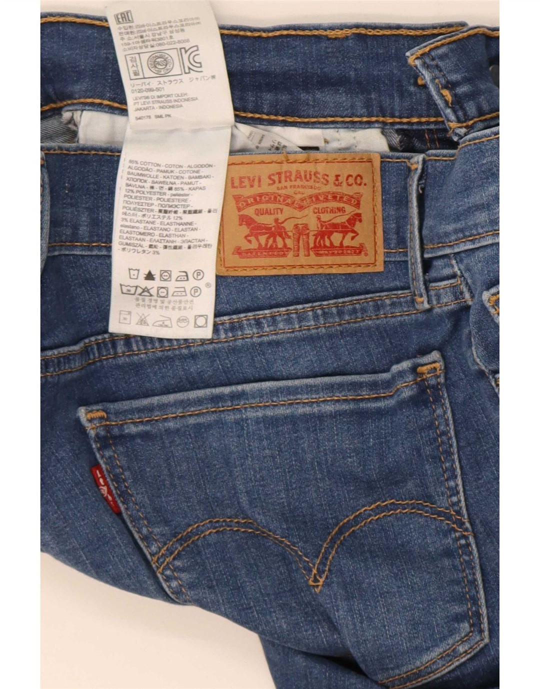 Levi's Dame 710 Super Skinny Jeans W28 L32 Blå Bomuld