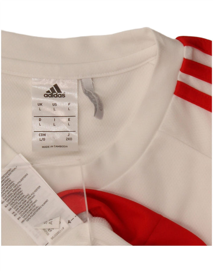 Adidas Herre Climalite T-Shirt Top Stor Hvid Polyester