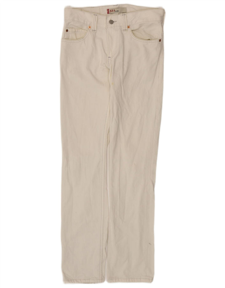 LEVI'S Herre 511 Slim Jeans W31 L34 Off White Bomuld