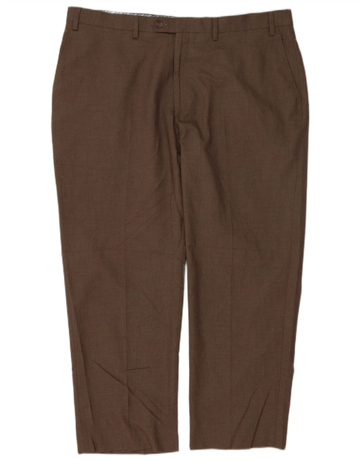 Izod Straight Suit Bukser til mænd W40 L29 brun polyester